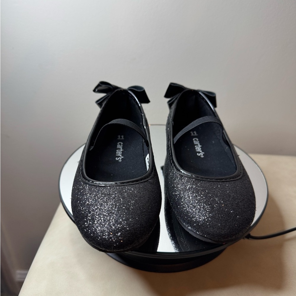 Carter’s Toddler Shiny Glitter Black Ballet Falts